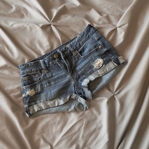 American Eagle low rise jean shorts.